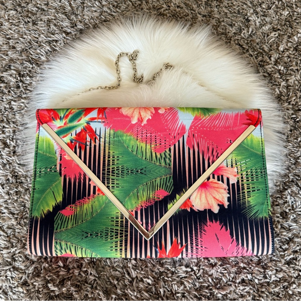 Aldo Tropical Print Women's Clutch NWT
